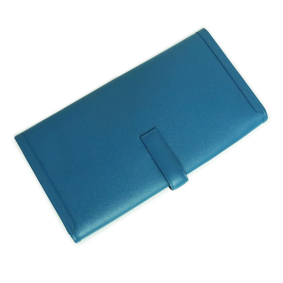 Hermes Jige Elan 29 Second Clutch Bag Vaux Epson Leather Blue - Picture 7 of 10